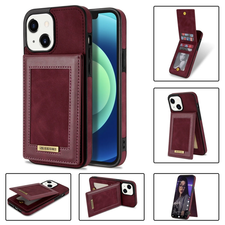 N.BEKUS Vertical Flip Card Slot RFID Phone Case, For iPhone 14 Plus, For iPhone 14 Pro, For iPhone 14 Pro Max, For iPhone 11