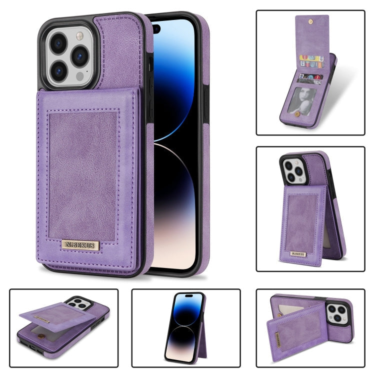 N.BEKUS Vertical Flip Card Slot RFID Phone Case, For iPhone 14 Plus, For iPhone 14 Pro, For iPhone 14 Pro Max, For iPhone 11