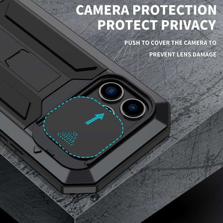 For iPhone 14 Pro Max R-JUST Shockproof Life Waterproof Dust-proof Case (Black)