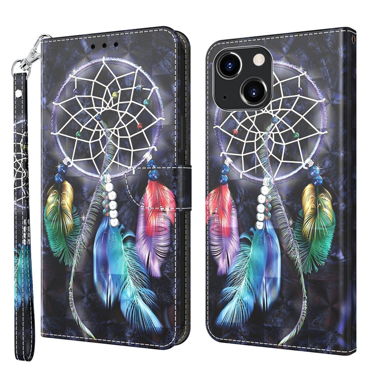 3D Painted Leather Phone Case, For iPhone 14 Pro Max, For iPhone 13 mini, For iPhone 13