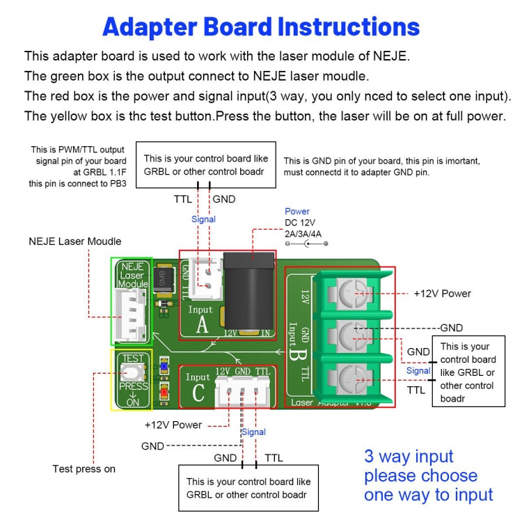NEJE N40630 7.5W 450nm Laser Engraver Module Kits, N40630