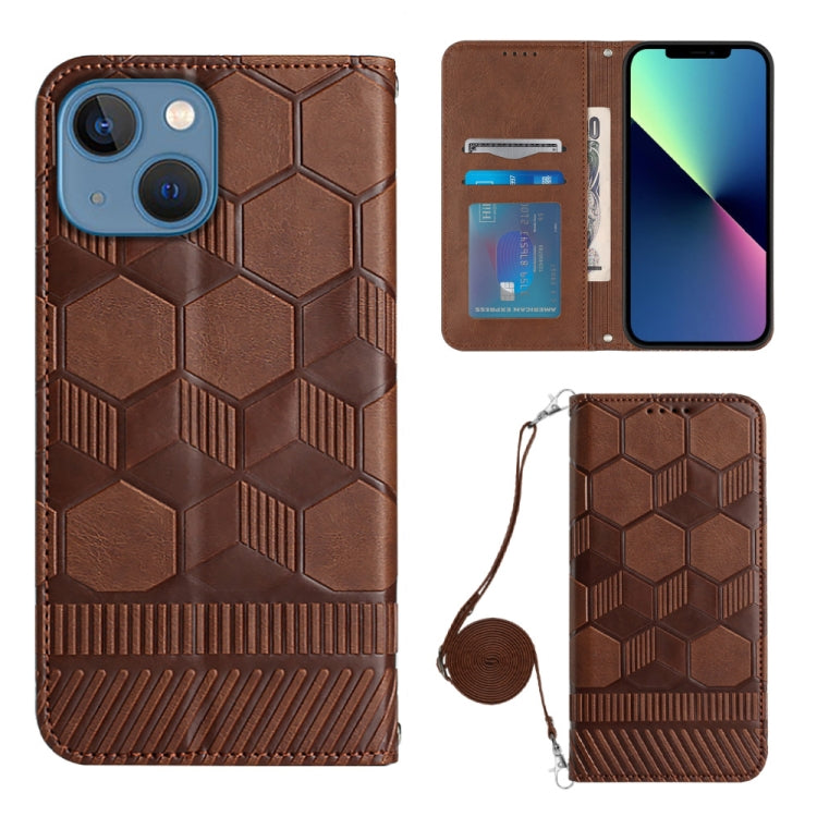 Crossbody Football Texture Magnetic PU Phone Case, For iPhone 12 Mini, For iPhone 12 Pro, For iPhone 12 Pro Max, For iPhone 13