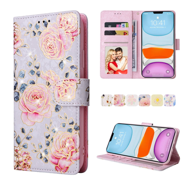 Bronzing Painting RFID Leather Case, For iPhone 11 Pro, For iPhone 11 Pro Max, For iPhone XS Max, For iPhone XR
