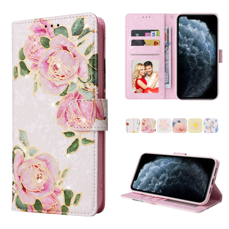 Bronzing Painting RFID Leather Case, For iPhone 11 Pro, For iPhone 11 Pro Max, For iPhone XS Max, For iPhone XR