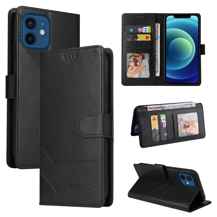 GQUTROBE Skin Feel Magnetic Leather Phone Case, For iPhone 12 Pro Max, For iPhone 12 / 12 Pro, For iPhone 12 mini, For iPhone 11 Pro Max