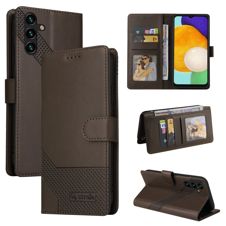 GQUTROBE Skin Feel Magnetic Leather Phone Case, For Samsung Galaxy A7 2018, For Samsung Galaxy A10, For Samsung Galaxy A12, For Samsung Galaxy A13