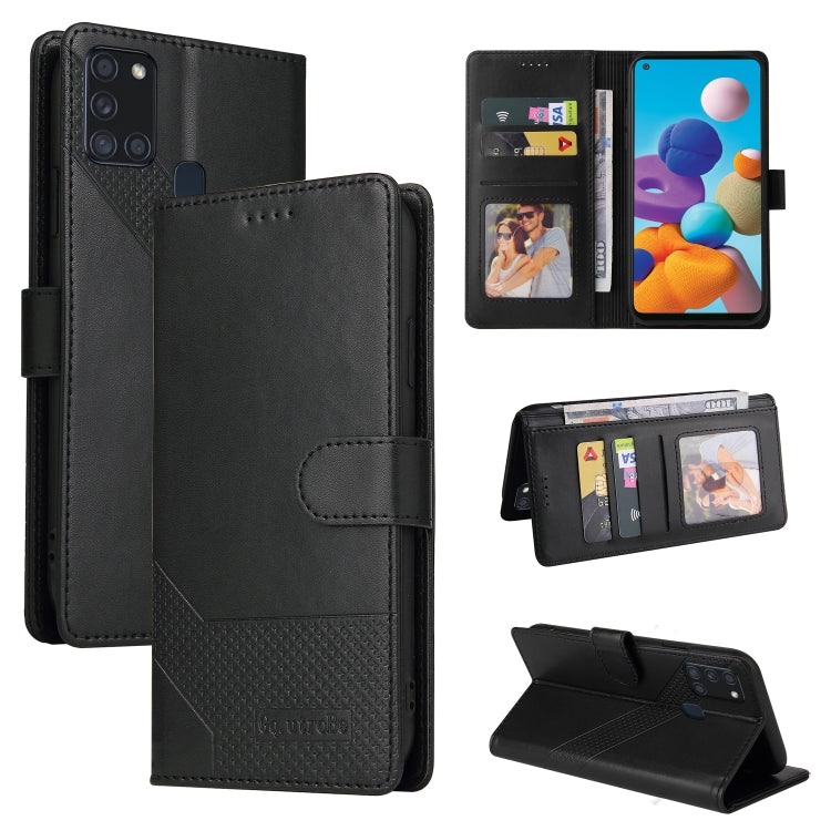 GQUTROBE Skin Feel Magnetic Leather Phone Case, For Samsung Galaxy A20 / A30, For Samsung Galaxy A20e, For Samsung Galaxy A20s, For Samsung Galaxy A21s
