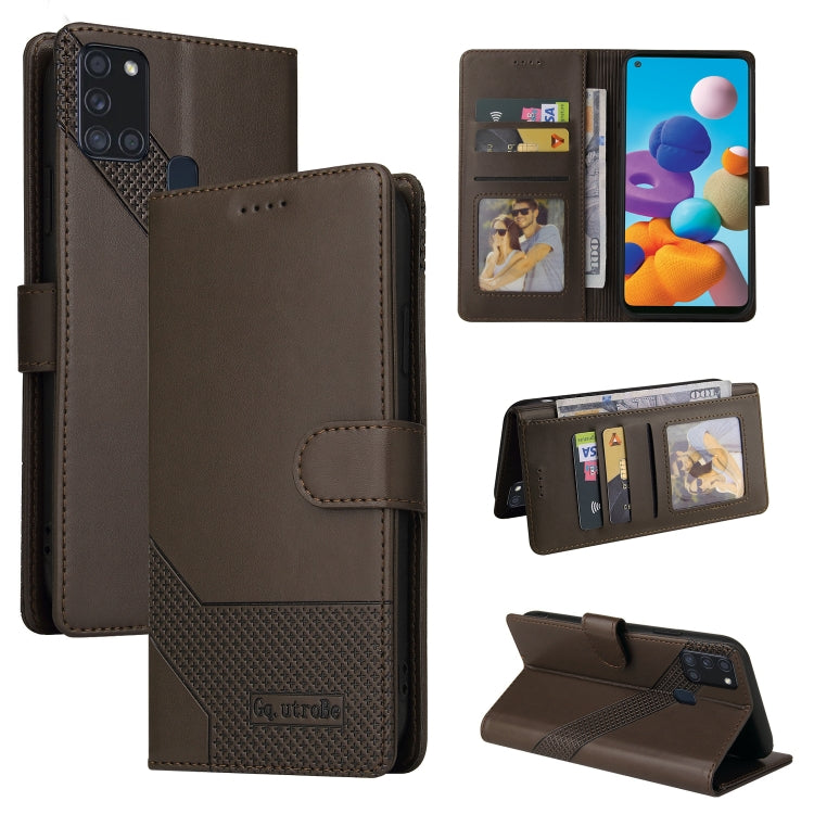 GQUTROBE Skin Feel Magnetic Leather Phone Case, For Samsung Galaxy A20 / A30, For Samsung Galaxy A20e, For Samsung Galaxy A20s, For Samsung Galaxy A21s