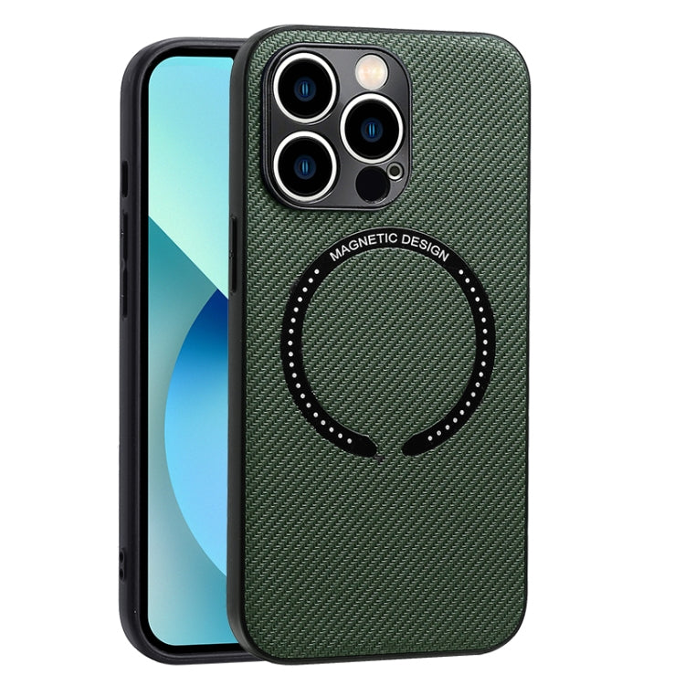 Carbon Fiber Texture MagSafe Magnetic Phone Case, For iPhone 13 Pro, For iPhone 13 Pro Max, For iPhone 12, For iPhone 12 Pro, For iPhone 12 Pro Max