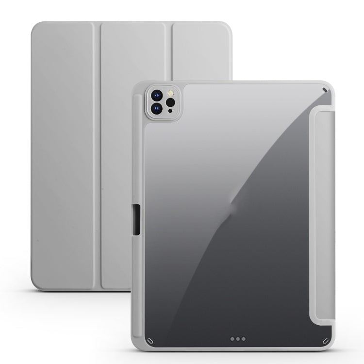 Acrylic 3-folding Smart Leather Tablet Case, For iPad Air 13 2024 / Pro 12.9 2022 / 2021/2020/2018, For Samsung Galaxy Tab S6 Lite 2020/2022