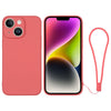 Silicone Phone Case with Wrist Strap, For iPhone 14, For iPhone 14 Plus