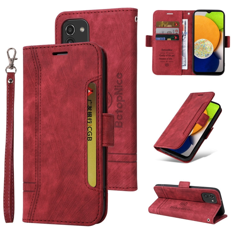 BETOPNICE Dual-side Buckle Leather Phone Case, For Samsung Galaxy A03 164mm, For Samsung Galaxy A03s 166mm, For Samsung Galaxy A03 166mm, For Samsung Galaxy A12 5G / 4G