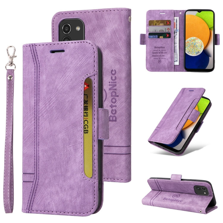 BETOPNICE Dual-side Buckle Leather Phone Case, For Samsung Galaxy A03 164mm, For Samsung Galaxy A03s 166mm, For Samsung Galaxy A03 166mm, For Samsung Galaxy A12 5G / 4G