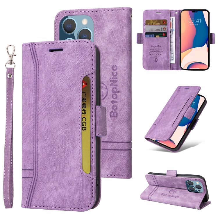 BETOPNICE Dual-side Buckle Leather Phone Case, For iPhone 14, For iPhone 14 Plus, For iPhone 14 Pro, For iPhone 14 Pro Max