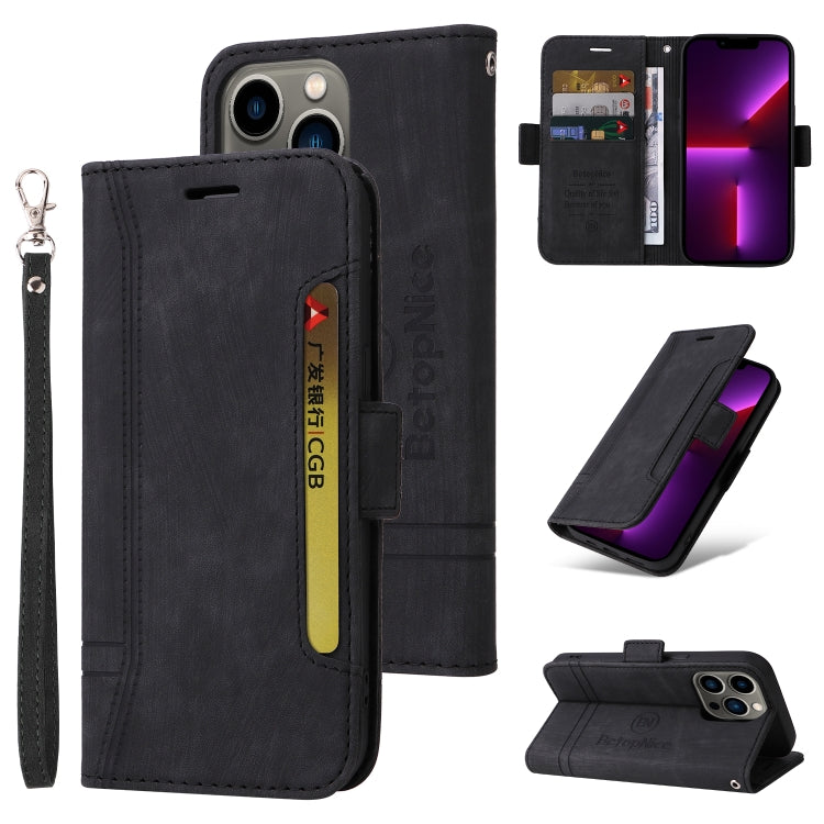 BETOPNICE Dual-side Buckle Leather Phone Case, For iPhone 13 mini, For iPhone 13, For iPhone 13 Pro, For iPhone 13 Pro Max