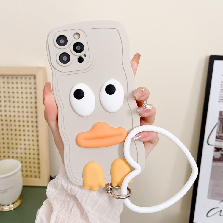 Wave Edge Big Duck Silicone Phone Case with Wristband, For iPhone 14, For iPhone 14 Plus, For iPhone 14 Pro, For iPhone 14 Pro Max