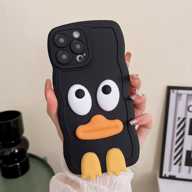 Wave Edge Big Duck Silicone Phone Case with Wristband, For iPhone 12 Pro, For iPhone 12 Pro Max, For iPhone 11, For iPhone 11 Pro