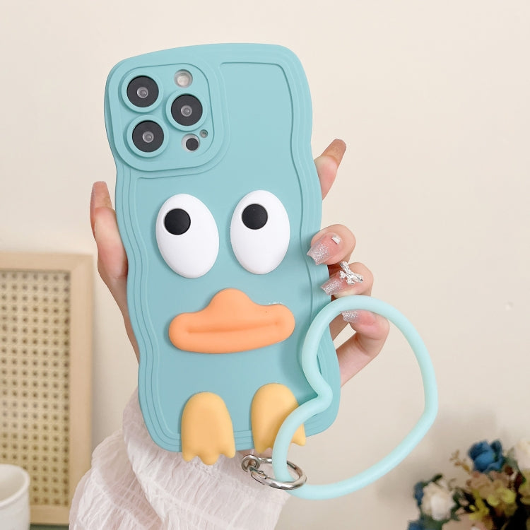 Wave Edge Big Duck Silicone Phone Case with Wristband, For iPhone 12 Pro, For iPhone 12 Pro Max, For iPhone 11, For iPhone 11 Pro