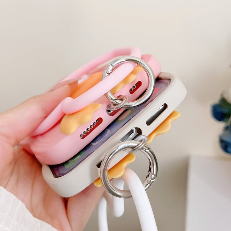Wave Edge Big Duck Silicone Phone Case with Wristband, For iPhone 11 Pro Max, For iPhone 13 mini