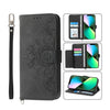Skin-feel Flowers Embossed Wallet Leather Phone Case, For iPhone 12 Pro Max, For iPhone 12 / 12 Pro, For iPhone 12 mini, For iPhone 11 Pro Max