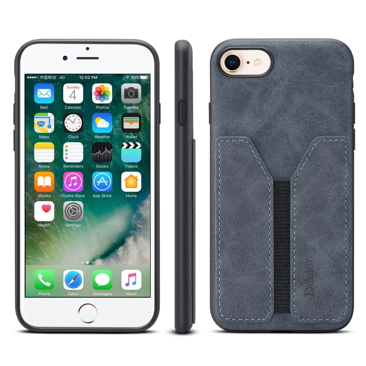 Denior DV Elastic Card PU Back Cover Phone Case, For iPhone 11 Pro, For iPhone 11 Pro Max, For iPhone X / XS, For iPhone XR, For iPhone XS Max, For iPhone SE 2022 / SE 2020 / 7 / 8