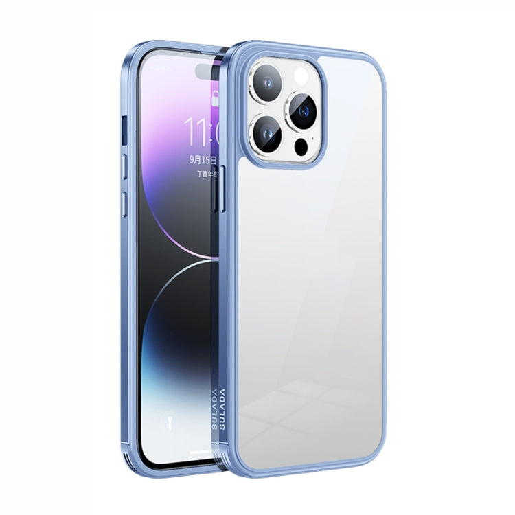 SULADA Metal Frame + Nano Glass + TPU Phone Case, For iPhone 14, For iPhone 14 Plus, For iPhone 14 Pro