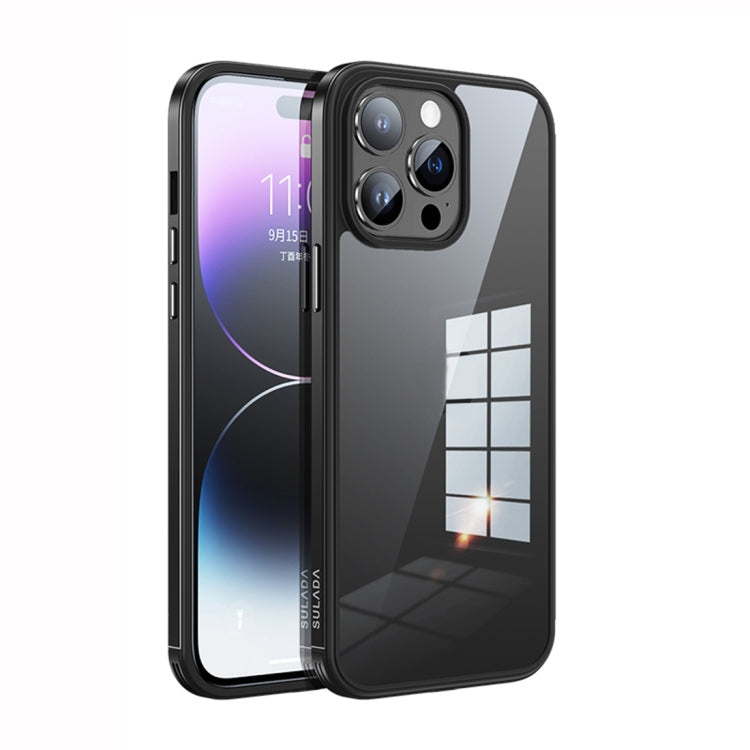 SULADA Metal Frame + Nano Glass + TPU Phone Case, For iPhone 14, For iPhone 14 Plus, For iPhone 14 Pro
