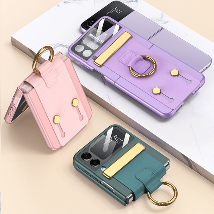 GKK Ultrathin Shockproof Phone Case with Ring Holder / Wrist Strap, For Samsung Galaxy Z Flip4