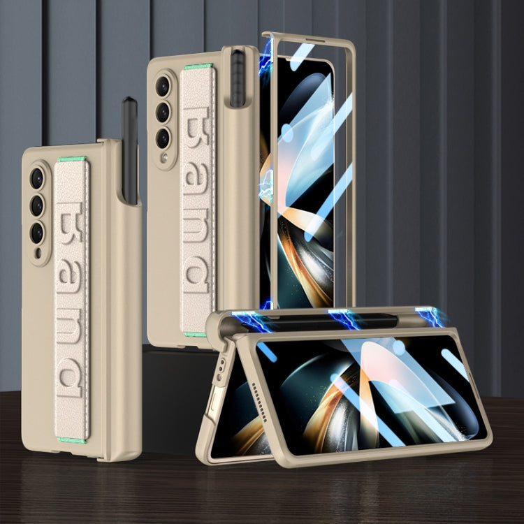 GKK Magnetic Fold Hinge Shockproof Phone Case with Wrist Strap, For Samsung Galaxy Z Fold4