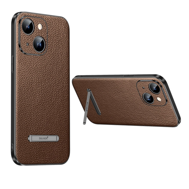 SULADA Famous Artisan Series Litchi Leather PC + TPU Phone Case, For iPhone 14, For iPhone 14 Plus, For iPhone 14 Pro, For iPhone 14 Pro Max