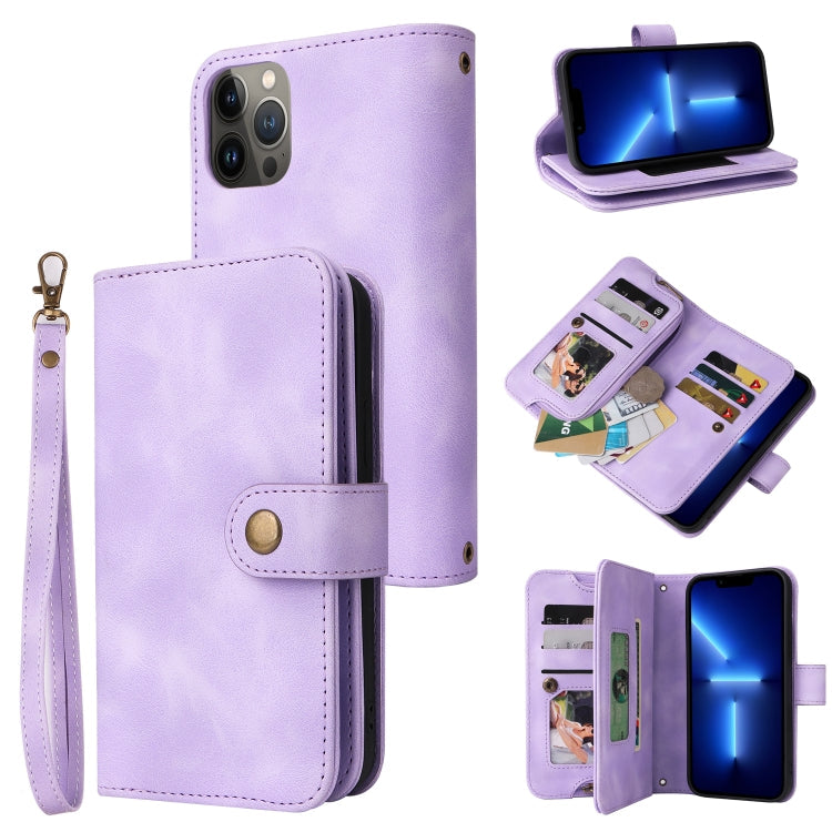 Multifunctional Card Slot Zipper Wallet Flip Leather Phone Case, For iPhone 12 Pro, For iPhone 12 mini, For iPhone 12, For iPhone 13 mini