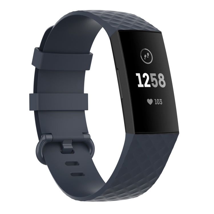 Silver Color Buckle TPU Wrist Strap Watch Band for Fitbit Charge 4 / Charge 4 SE / Charge 3 / Charge 3 SE, Size: S