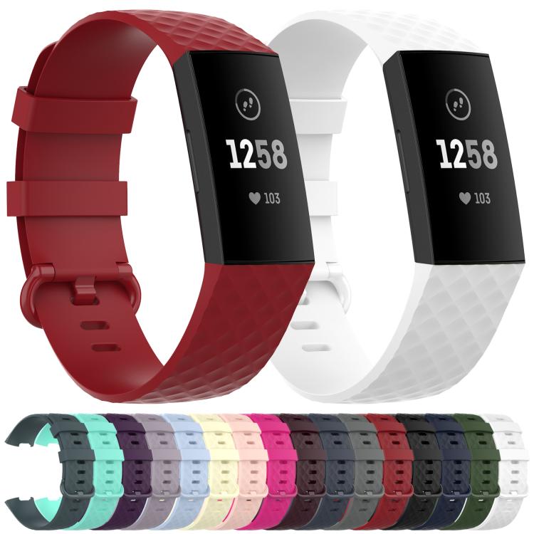 Silver Color Buckle TPU Wrist Strap Watch Band for Fitbit Charge 4 / Charge 4 SE / Charge 3 / Charge 3 SE, Size: S