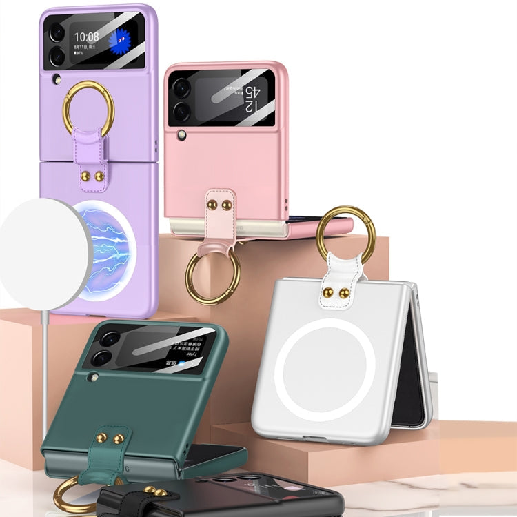 GKK MagSafe Ultrathin Integrated Shockproof Phone Case with Ring Holder, For Samsung Galaxy Z Flip4
