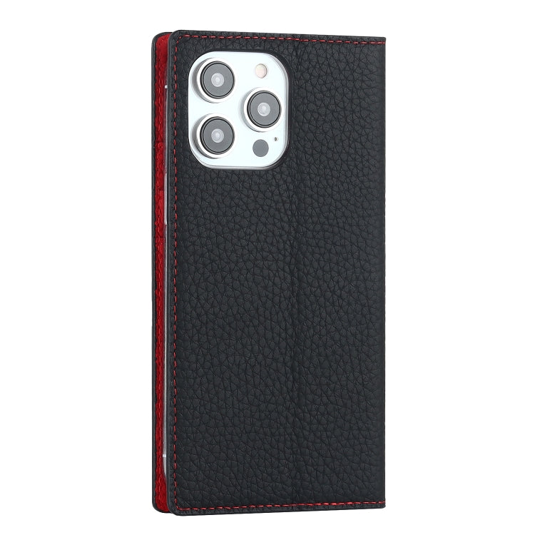Litchi Texture Genuine Leather Phone Case, For iPhone 14 Pro Max, For iPhone 14 Pro, For iPhone 14, For iPhone 14 Plus