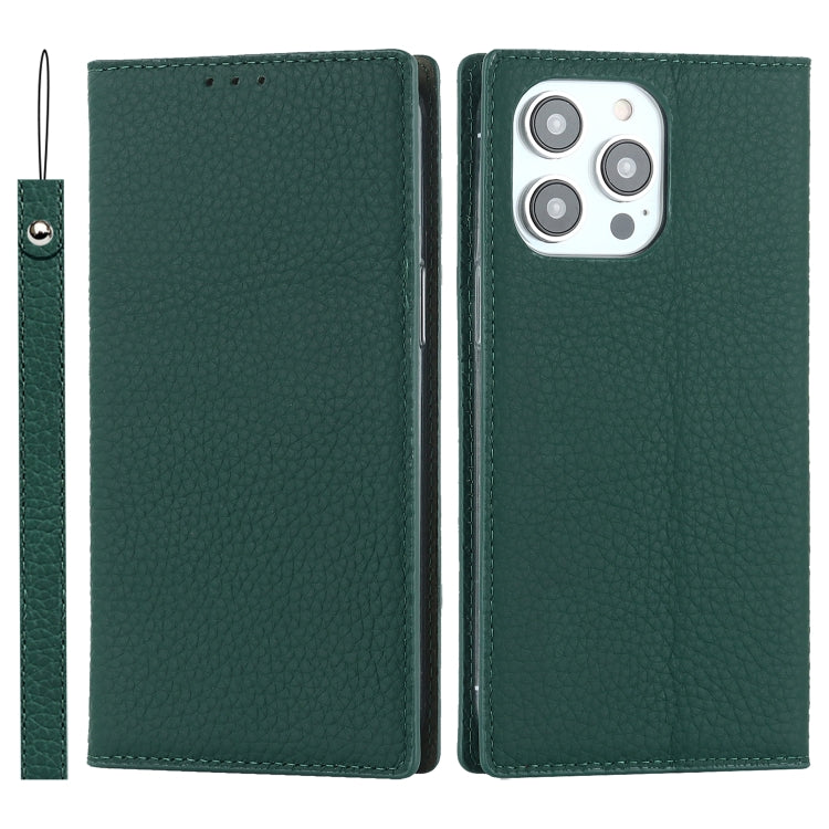 Litchi Texture Genuine Leather Phone Case, For iPhone 14 Pro Max, For iPhone 14 Pro, For iPhone 14, For iPhone 14 Plus