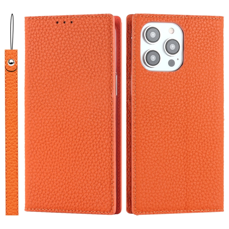 Litchi Texture Genuine Leather Phone Case, For iPhone 14 Pro Max, For iPhone 14 Pro, For iPhone 14, For iPhone 14 Plus