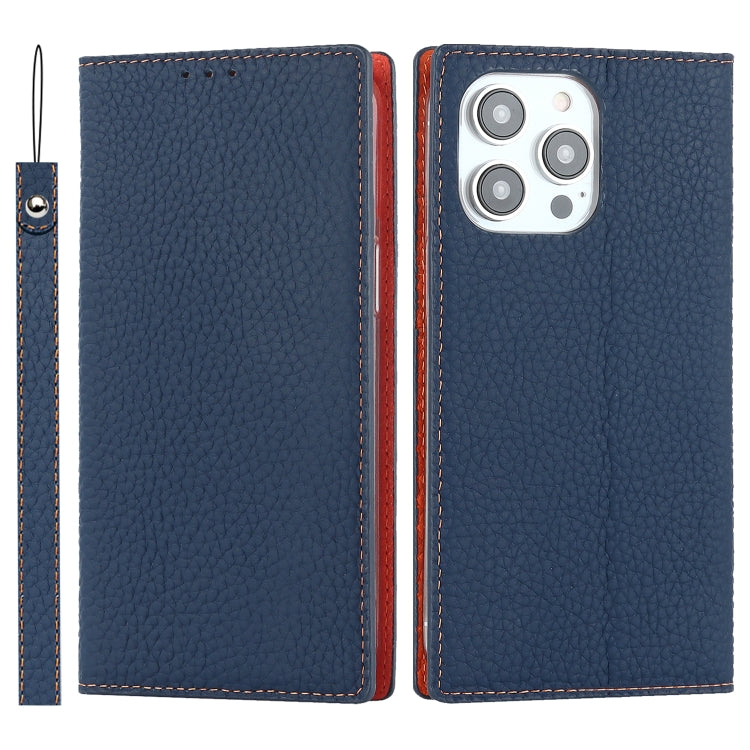 Litchi Texture Genuine Leather Phone Case, For iPhone 14 Pro Max, For iPhone 14 Pro, For iPhone 14, For iPhone 14 Plus