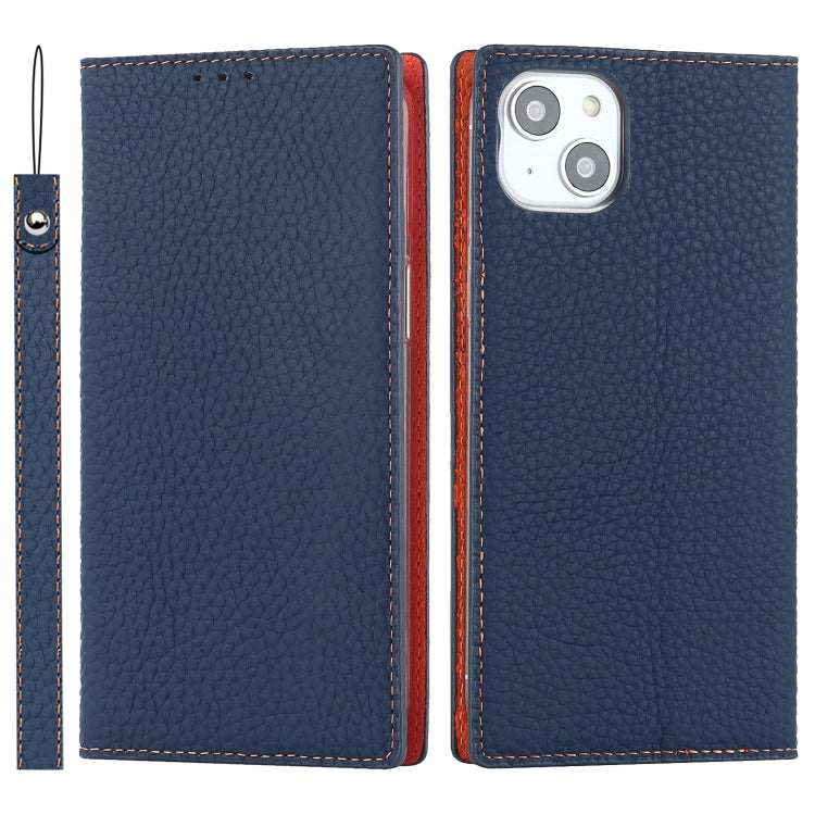 Litchi Texture Genuine Leather Phone Case, For iPhone 14 Pro Max, For iPhone 14 Pro, For iPhone 14, For iPhone 14 Plus