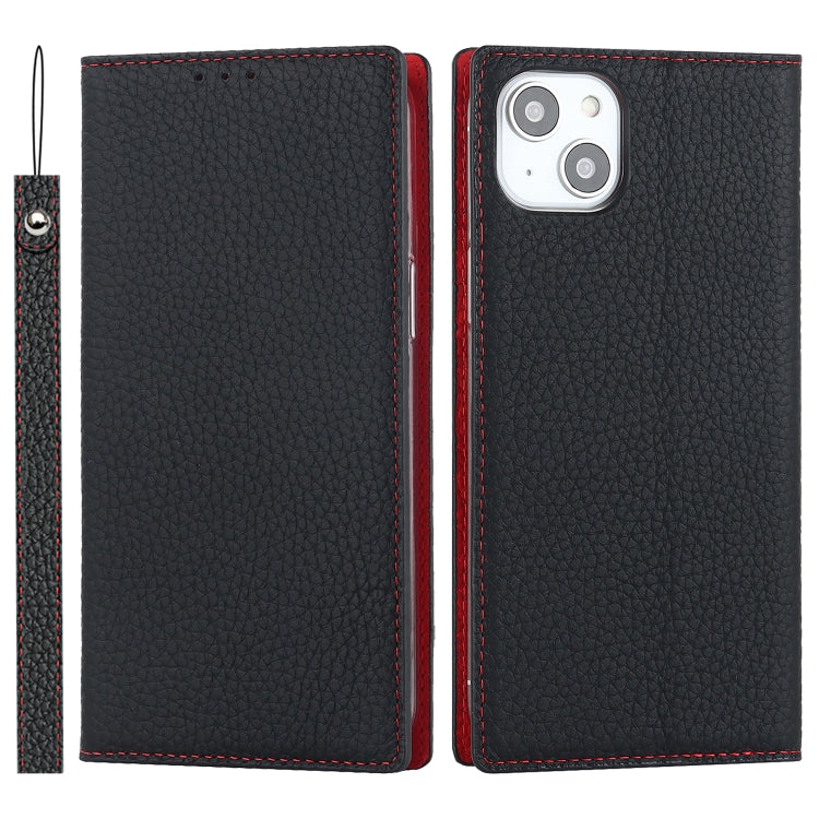 Litchi Texture Genuine Leather Phone Case, For iPhone 14 Pro Max, For iPhone 14 Pro, For iPhone 14, For iPhone 14 Plus