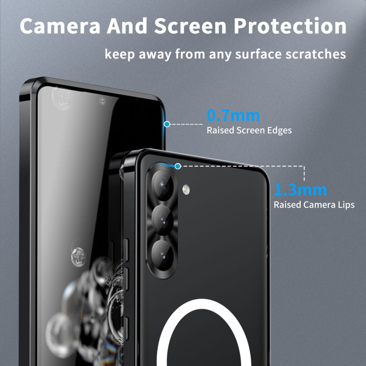 MagSafe Magnetic Frosted Metal Phone Case, For Samsung Galaxy S23 5G, For Samsung Galaxy S23 Ultra 5G, For Samsung Galaxy S23+ 5G