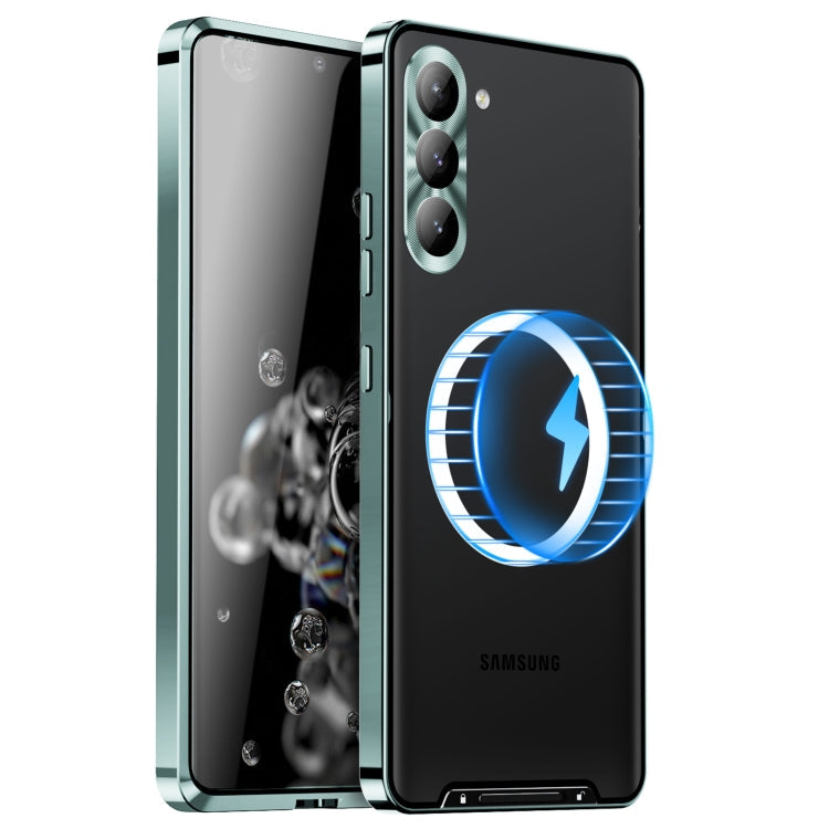 MagSafe Magnetic Frosted Metal Phone Case, For Samsung Galaxy S23 5G, For Samsung Galaxy S23 Ultra 5G, For Samsung Galaxy S23+ 5G