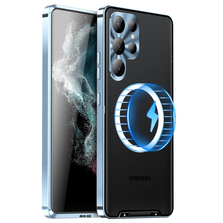 MagSafe Magnetic Frosted Metal Phone Case, For Samsung Galaxy S23 5G, For Samsung Galaxy S23 Ultra 5G, For Samsung Galaxy S23+ 5G