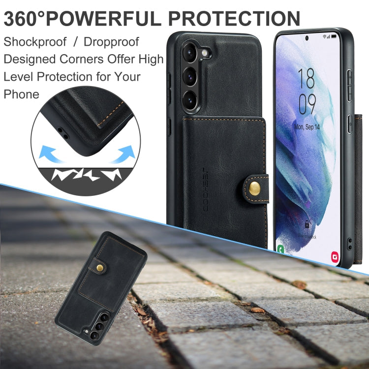 JEEHOOD Retro Magnetic Detachable Wallet Phone Case, For Samsung Galaxy S23 5G, For Samsung Galaxy S23+ 5G, For Samsung Galaxy S23 Ultra 5G