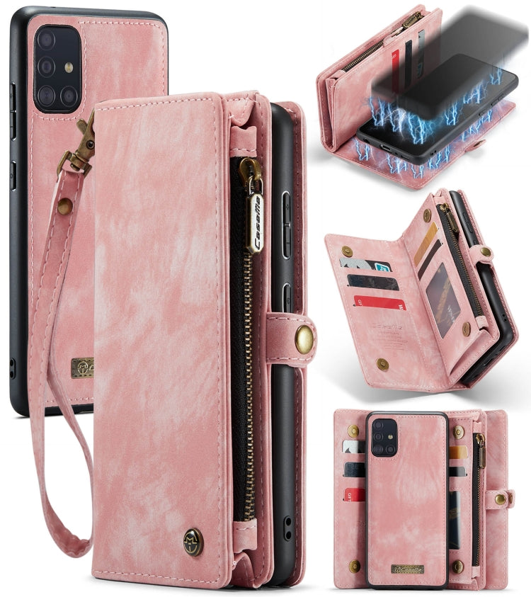 CaseMe-008 Detachable Multifunctional Horizontal Flip Leather Case with Card Slot & Holder & Zipper Wallet & Photo Frame, For Samsung Galaxy A71 4G