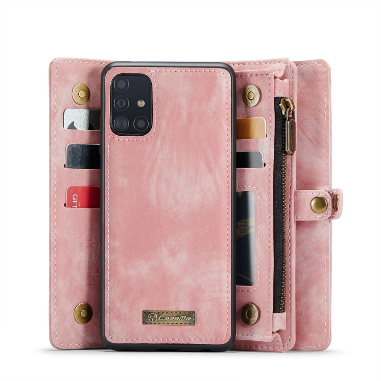 CaseMe-008 Detachable Multifunctional Horizontal Flip Leather Case with Card Slot & Holder & Zipper Wallet & Photo Frame, For Samsung Galaxy A71 4G