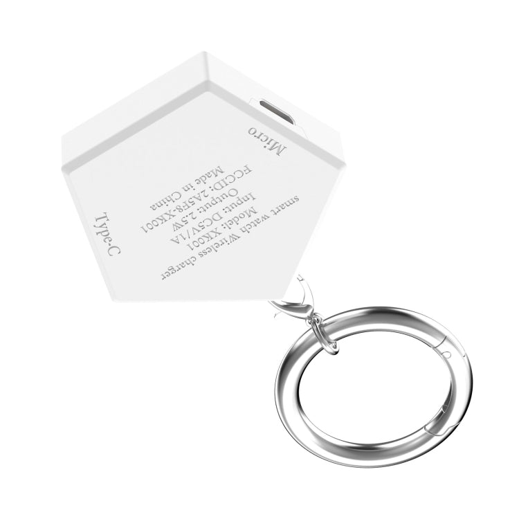 For Google Pixel Watch Portable Smart Watch Charger, Port:Micro USB(White)