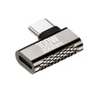 100W Type-C Male to Type-C Female 20Gbps Zinc Alloy Adapter, Type-C Male to Type-C Female Side Bend, Type-C Male to Type-C Female Vertical Angle, Type-C Male to Type-C Female Medium Bend, Type-C Male to Type-C Female Straight