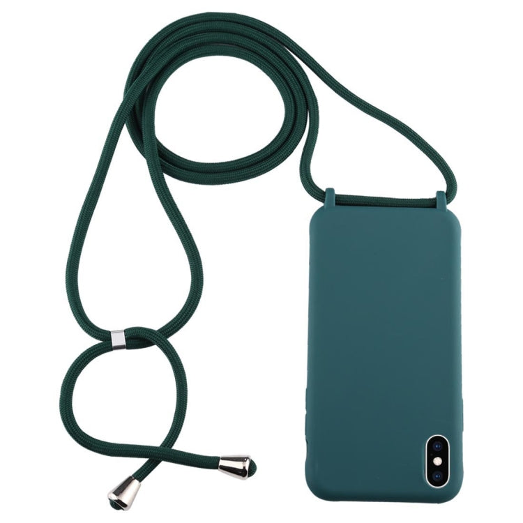 Candy Color TPU Protective Case with Lanyard, For iPhone XS / X, For iPhone XS Max, For iPhone XR