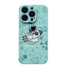 For iPhone 12 Pro Max Liquid Silicone Straight Side Phone Case(Green Astronaut)